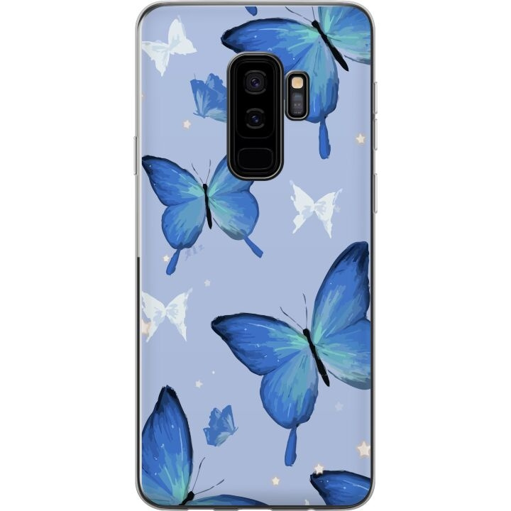 Mobiele hoes voor Samsung Galaxy S9+ met Blauwe vlinders ontwerp in de groep SMARTPHONE & TABLETS / Mobielbescherming / Samsung bij TP E-commerce Nordic AB (A63321)