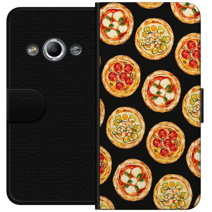 Portemonnee-hoesje voor Samsung Galaxy Xcover 3 met Pizza ontwerp in de groep SMARTPHONE & TABLETS / Mobielbescherming / Samsung bij TP E-commerce Nordic AB (A63345)