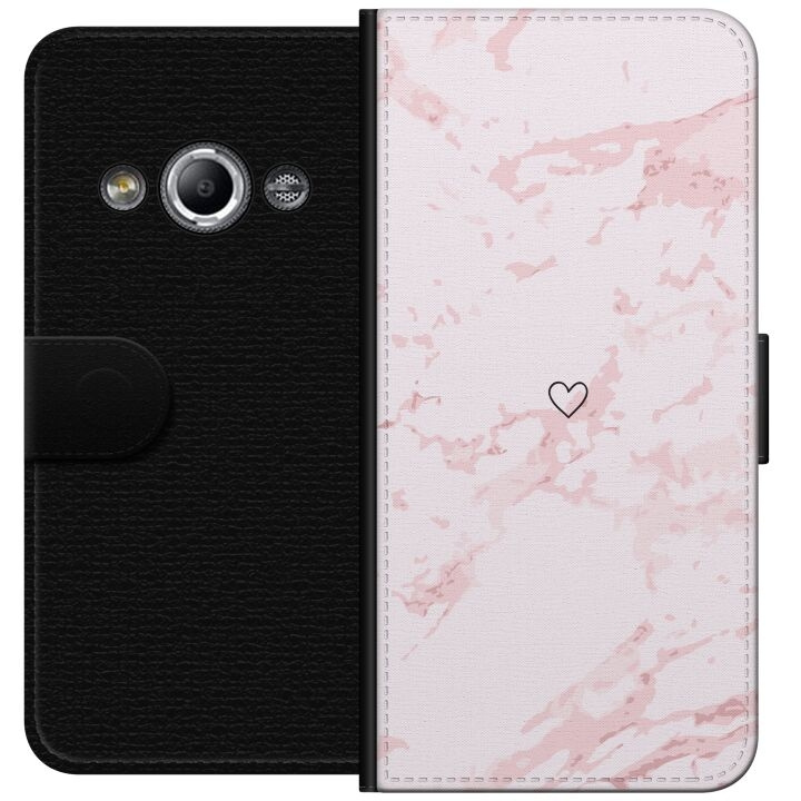 Portemonnee-hoesje voor Samsung Galaxy Xcover 3 met Roze Hart ontwerp in de groep SMARTPHONE & TABLETS / Mobielbescherming / Samsung bij TP E-commerce Nordic AB (A63355)