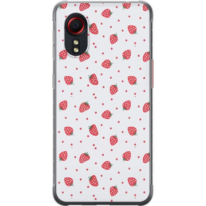 Mobiele hoes voor Samsung Galaxy Xcover 5 met Aardbeien ontwerp in de groep SMARTPHONE & TABLETS / Mobielbescherming / Samsung bij TP E-commerce Nordic AB (A63457)