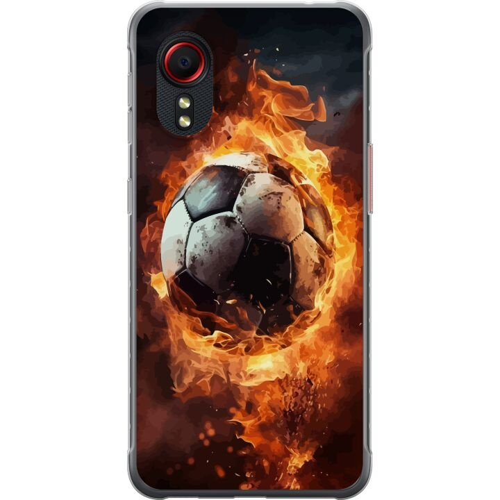 Mobiele hoes voor Samsung Galaxy Xcover 5 met Voetbal ontwerp in de groep SMARTPHONE & TABLETS / Mobielbescherming / Samsung bij TP E-commerce Nordic AB (A63461)