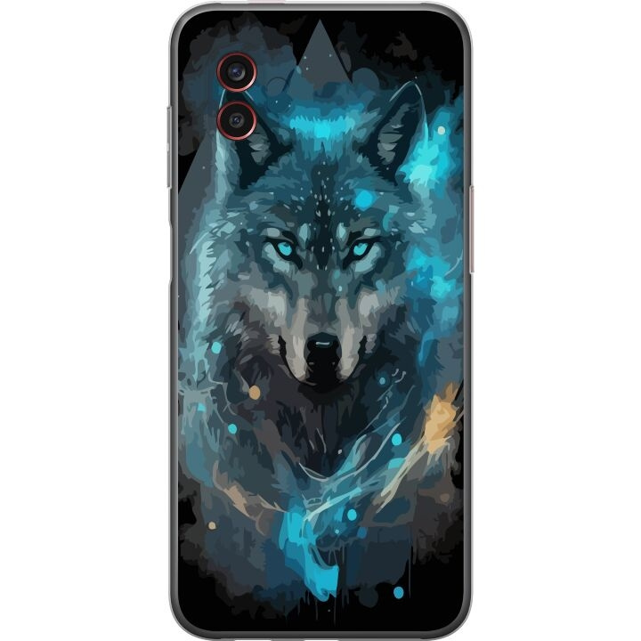 Mobiele hoes voor Samsung Galaxy Xcover6 Pro met Wolf ontwerp in de groep SMARTPHONE & TABLETS / Mobielbescherming / Samsung bij TP E-commerce Nordic AB (A63472)