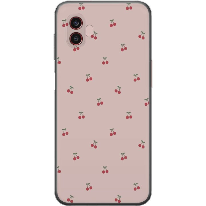 Mobiele hoes voor Samsung Galaxy Xcover6 Pro met Kersen ontwerp in de groep SMARTPHONE & TABLETS / Mobielbescherming / Samsung bij TP E-commerce Nordic AB (A63474)