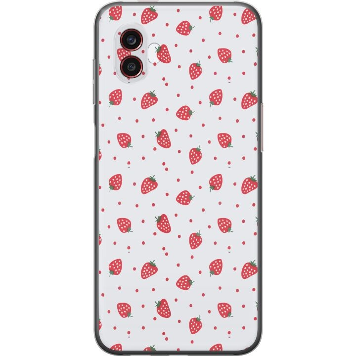 Mobiele hoes voor Samsung Galaxy Xcover6 Pro met Aardbeien ontwerp in de groep SMARTPHONE & TABLETS / Mobielbescherming / Samsung bij TP E-commerce Nordic AB (A63484)