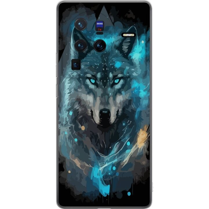 Mobiele hoes voor vivo X80 Pro met Wolf ontwerp in de groep SMARTPHONE & TABLETS / Mobielbescherming / vivo bij TP E-commerce Nordic AB (A63688)