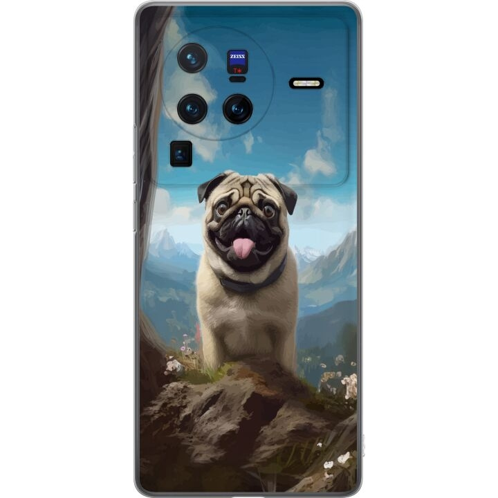 Mobiele hoes voor vivo X80 Pro met Blije Hond ontwerp in de groep SMARTPHONE & TABLETS / Mobielbescherming / vivo bij TP E-commerce Nordic AB (A63701)