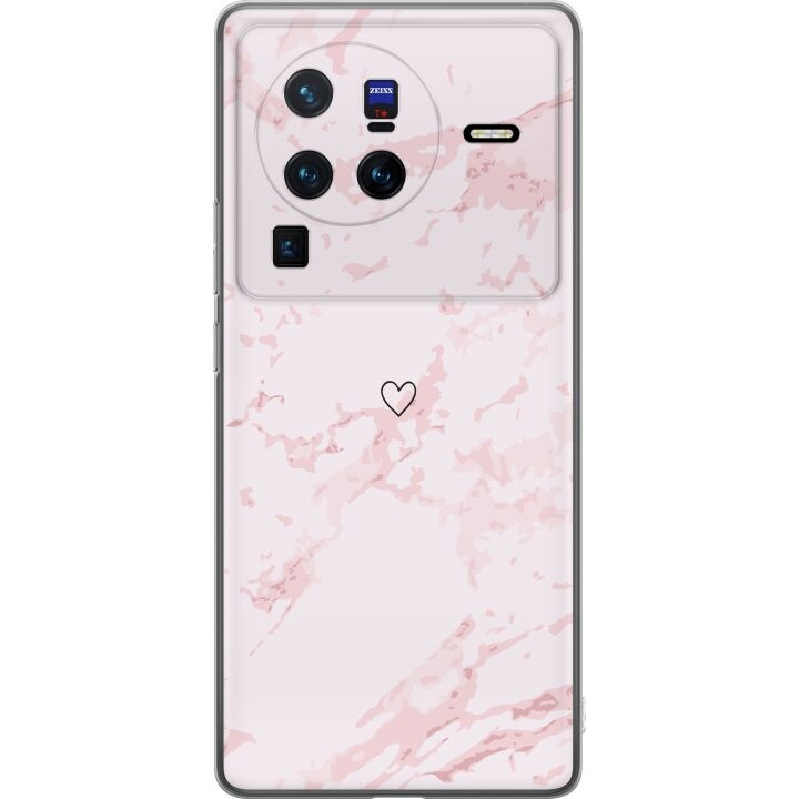 Mobiele hoes voor vivo X80 Pro met Roze Hart ontwerp in de groep SMARTPHONE & TABLETS / Mobielbescherming / vivo bij TP E-commerce Nordic AB (A63706)