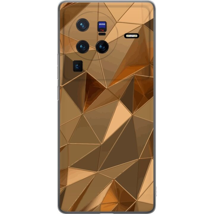 Mobiele hoes voor vivo X80 Pro met 3D Goud ontwerp in de groep SMARTPHONE & TABLETS / Mobielbescherming / vivo bij TP E-commerce Nordic AB (A63707)