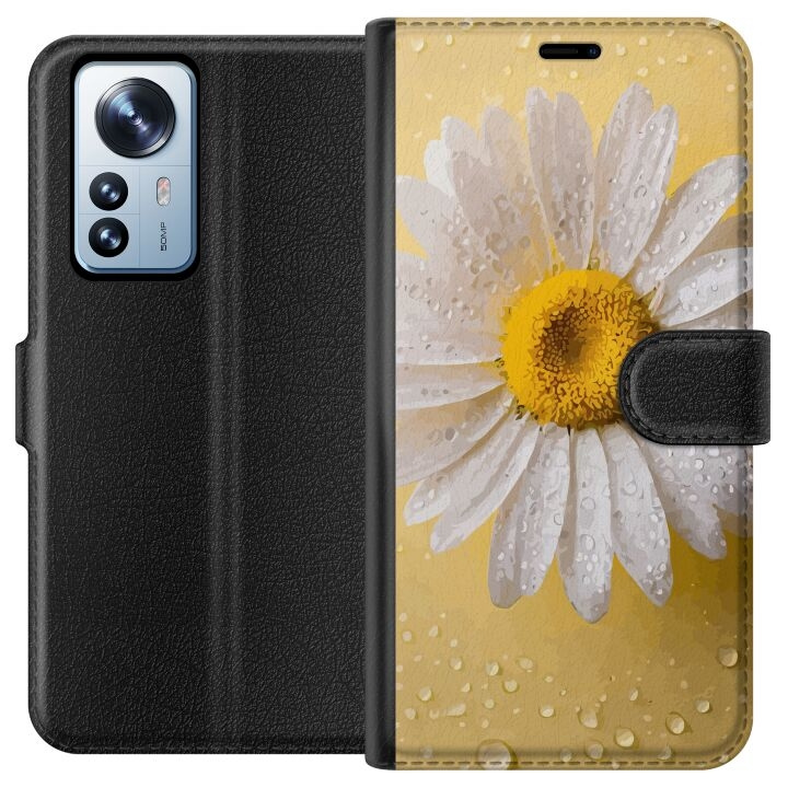 Portemonnee-hoesje voor Xiaomi 12 Pro met Porseleinbloem ontwerp in de groep SMARTPHONE & TABLETS / Mobielbescherming / Xiaomi bij TP E-commerce Nordic AB (A63899)