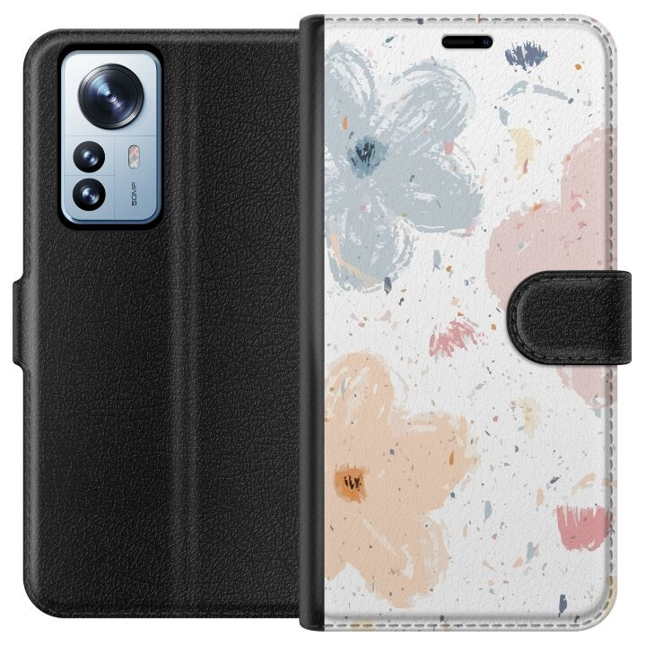 Portemonnee-hoesje voor Xiaomi 12 Pro met Bloemen ontwerp in de groep SMARTPHONE & TABLETS / Mobielbescherming / Xiaomi bij TP E-commerce Nordic AB (A63911)