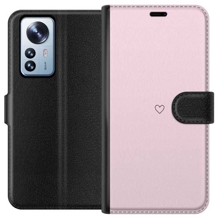 Portemonnee-hoesje voor Xiaomi 12 Pro met Hart ontwerp in de groep SMARTPHONE & TABLETS / Mobielbescherming / Xiaomi bij TP E-commerce Nordic AB (A63918)