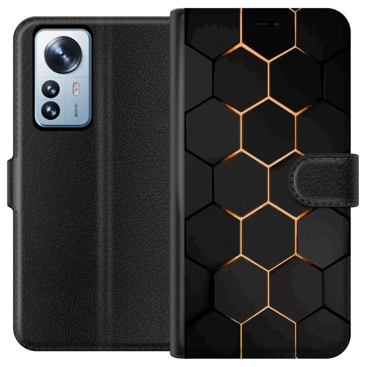 Portemonnee-hoesje voor Xiaomi 12 Pro met Luxe Patroon ontwerp in de groep SMARTPHONE & TABLETS / Mobielbescherming / Xiaomi bij TP E-commerce Nordic AB (A63924)