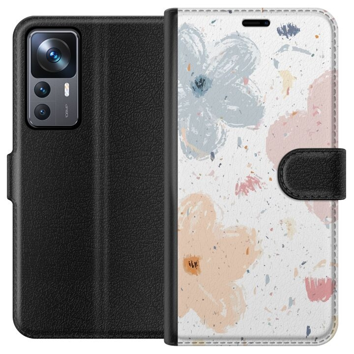 Portemonnee-hoesje voor Xiaomi 12T met Bloemen ontwerp in de groep SMARTPHONE & TABLETS / Mobielbescherming / Xiaomi bij TP E-commerce Nordic AB (A63965)