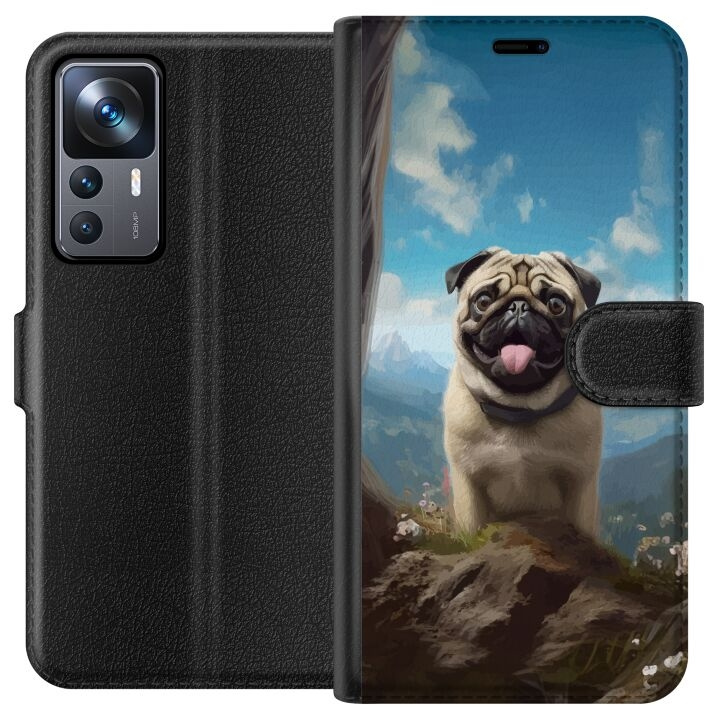 Portemonnee-hoesje voor Xiaomi 12T met Blije Hond ontwerp in de groep SMARTPHONE & TABLETS / Mobielbescherming / Xiaomi bij TP E-commerce Nordic AB (A63971)