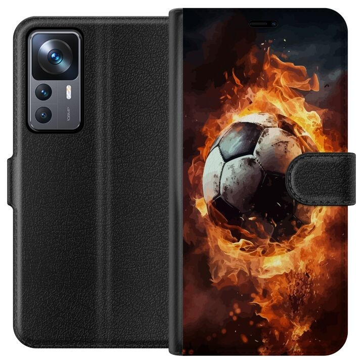 Portemonnee-hoesje voor Xiaomi 12T met Voetbal ontwerp in de groep SMARTPHONE & TABLETS / Mobielbescherming / Xiaomi bij TP E-commerce Nordic AB (A63974)