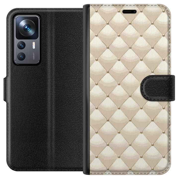 Portemonnee-hoesje voor Xiaomi 12T met Goudglans ontwerp in de groep SMARTPHONE & TABLETS / Mobielbescherming / Xiaomi bij TP E-commerce Nordic AB (A63979)