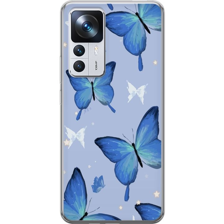 Mobiele hoes voor Xiaomi 12T met Blauwe vlinders ontwerp in de groep SMARTPHONE & TABLETS / Mobielbescherming / Xiaomi bij TP E-commerce Nordic AB (A63996)