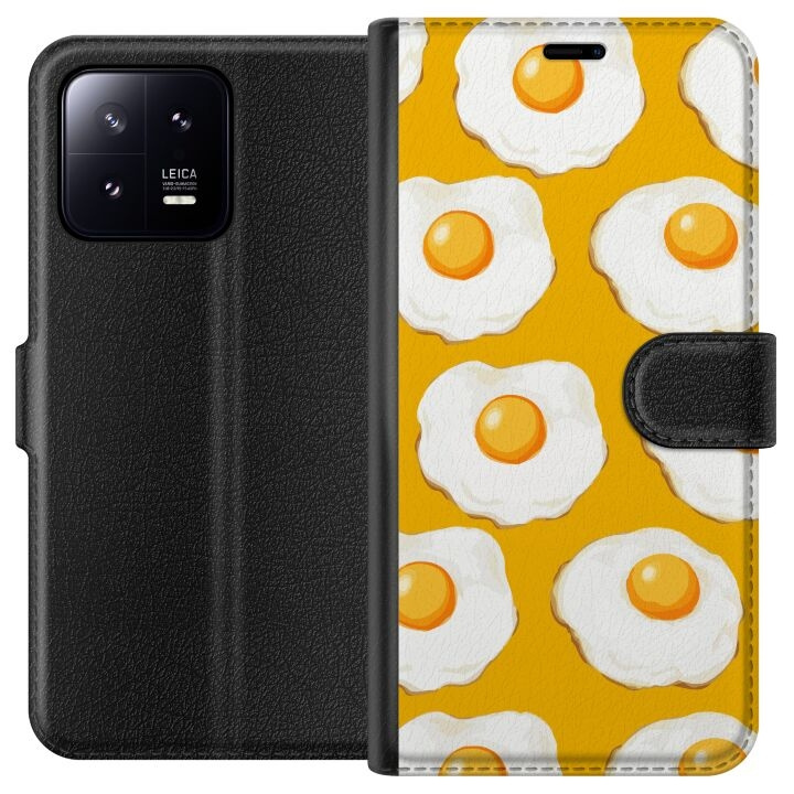 Portemonnee-hoesje voor Xiaomi 13 met Gebakken ei ontwerp in de groep SMARTPHONE & TABLETS / Mobielbescherming / Xiaomi bij TP E-commerce Nordic AB (A64063)