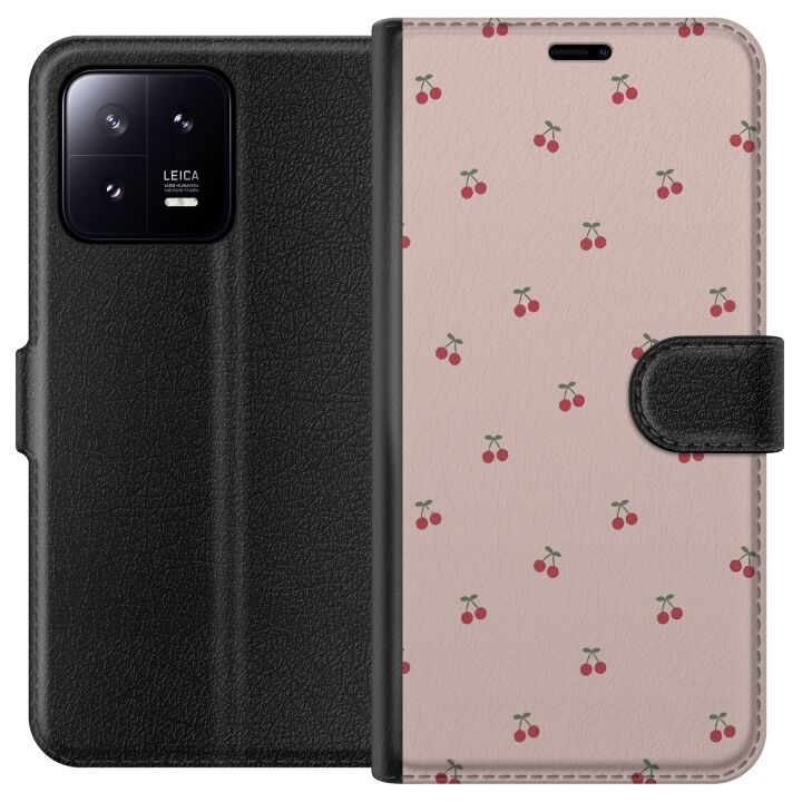 Portemonnee-hoesje voor Xiaomi 13 met Kersen ontwerp in de groep SMARTPHONE & TABLETS / Mobielbescherming / Xiaomi bij TP E-commerce Nordic AB (A64068)