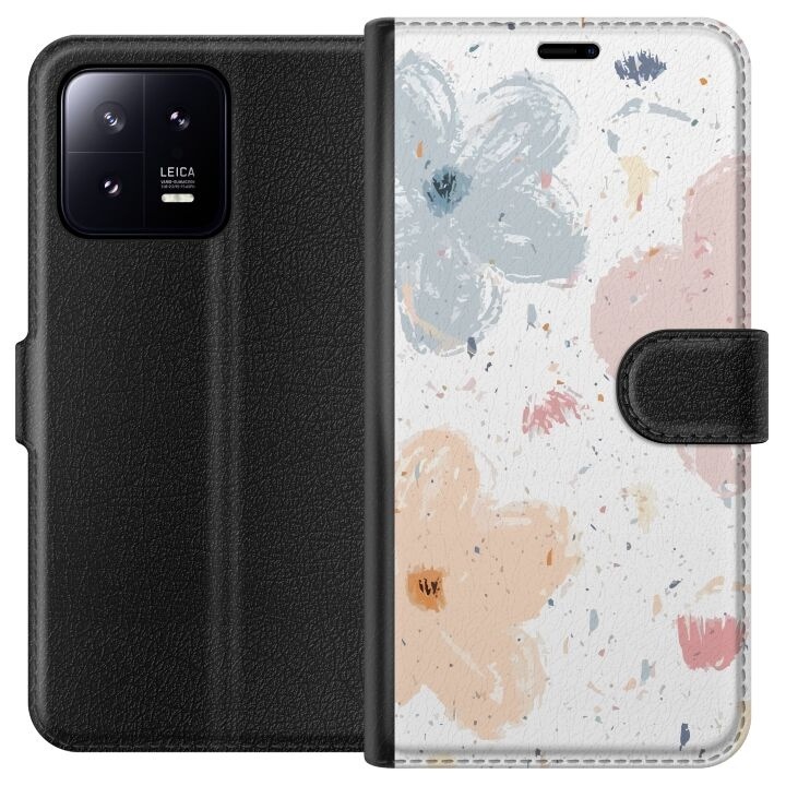 Portemonnee-hoesje voor Xiaomi 13 met Bloemen ontwerp in de groep SMARTPHONE & TABLETS / Mobielbescherming / Xiaomi bij TP E-commerce Nordic AB (A64073)