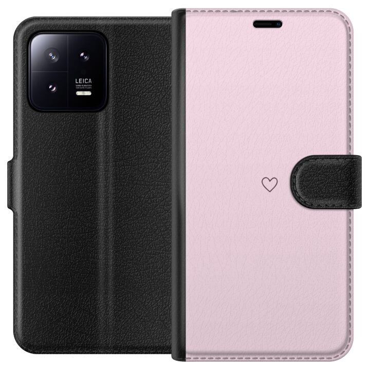 Portemonnee-hoesje voor Xiaomi 13 met Hart ontwerp in de groep SMARTPHONE & TABLETS / Mobielbescherming / Xiaomi bij TP E-commerce Nordic AB (A64080)