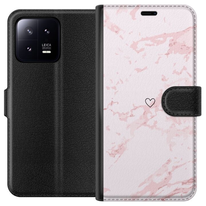 Portemonnee-hoesje voor Xiaomi 13 met Roze Hart ontwerp in de groep SMARTPHONE & TABLETS / Mobielbescherming / Xiaomi bij TP E-commerce Nordic AB (A64084)