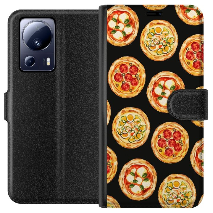 Portemonnee-hoesje voor Xiaomi 13 Lite met Pizza ontwerp in de groep SMARTPHONE & TABLETS / Mobielbescherming / Xiaomi bij TP E-commerce Nordic AB (A64128)