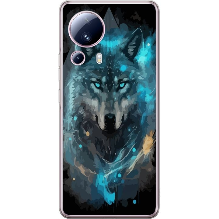 Mobiele hoes voor Xiaomi 13 Lite met Wolf ontwerp in de groep SMARTPHONE & TABLETS / Mobielbescherming / Xiaomi bij TP E-commerce Nordic AB (A64147)