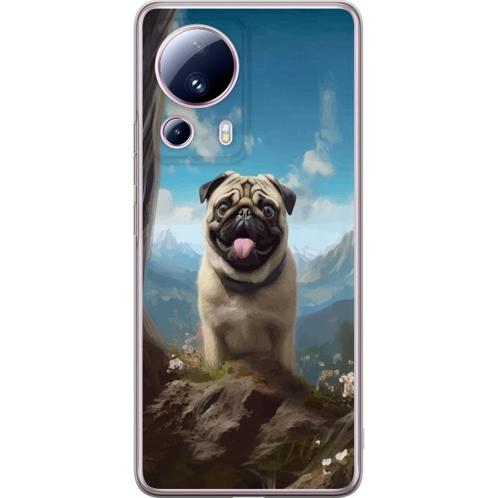 Mobiele hoes voor Xiaomi 13 Lite met Blije Hond ontwerp in de groep SMARTPHONE & TABLETS / Mobielbescherming / Xiaomi bij TP E-commerce Nordic AB (A64160)