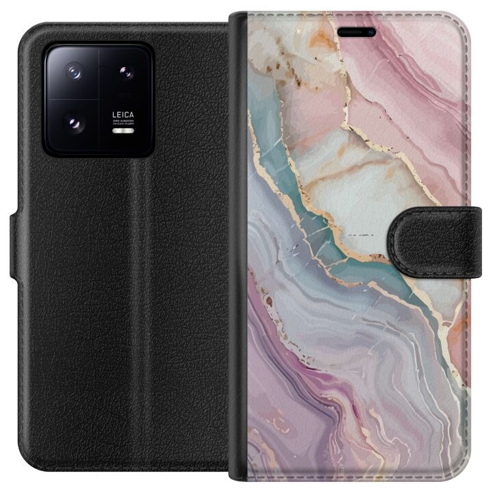 Portemonnee-hoesje voor Xiaomi 13 Pro met Marmer ontwerp in de groep SMARTPHONE & TABLETS / Mobielbescherming / Xiaomi bij TP E-commerce Nordic AB (A64191)