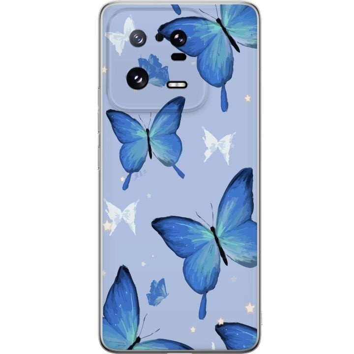 Mobiele hoes voor Xiaomi 13 Pro met Blauwe vlinders ontwerp in de groep SMARTPHONE & TABLETS / Mobielbescherming / Xiaomi bij TP E-commerce Nordic AB (A64212)