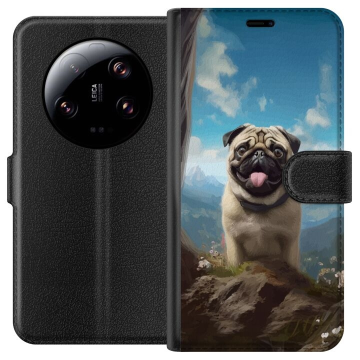 Portemonnee-hoesje voor Xiaomi 13 Ultra met Blije Hond ontwerp in de groep SMARTPHONE & TABLETS / Mobielbescherming / Xiaomi bij TP E-commerce Nordic AB (A64295)