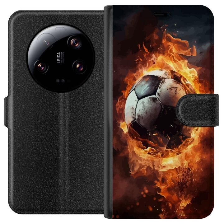 Portemonnee-hoesje voor Xiaomi 13 Ultra met Voetbal ontwerp in de groep SMARTPHONE & TABLETS / Mobielbescherming / Xiaomi bij TP E-commerce Nordic AB (A64298)