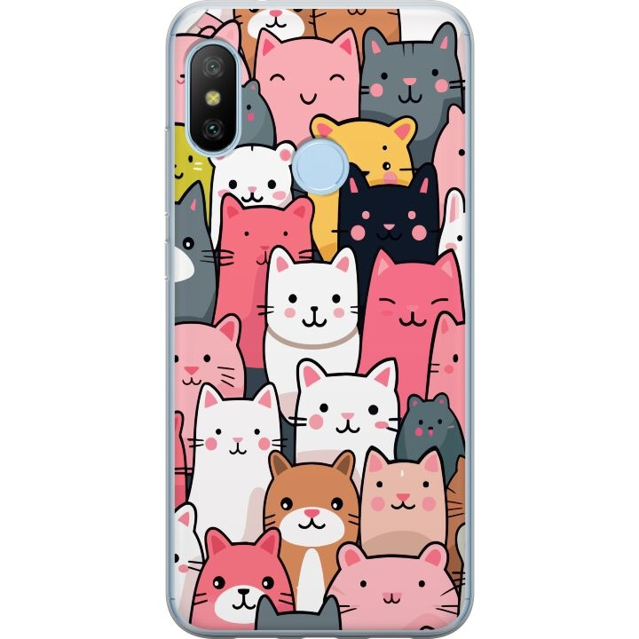 Mobiele hoes voor Xiaomi Mi A2 Lite met Kattenpatroon ontwerp in de groep SMARTPHONE & TABLETS / Mobielbescherming / Xiaomi bij TP E-commerce Nordic AB (A64420)