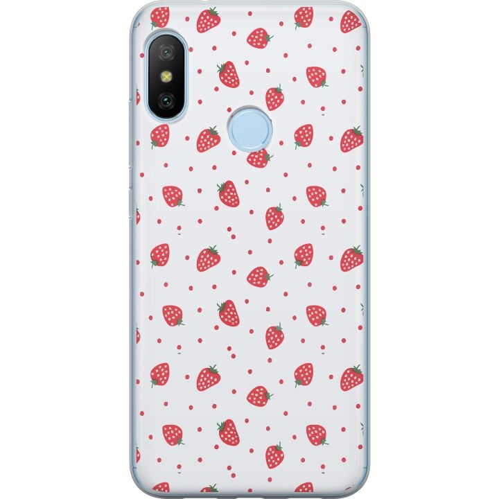 Mobiele hoes voor Xiaomi Mi A2 Lite met Aardbeien ontwerp in de groep SMARTPHONE & TABLETS / Mobielbescherming / Xiaomi bij TP E-commerce Nordic AB (A64429)