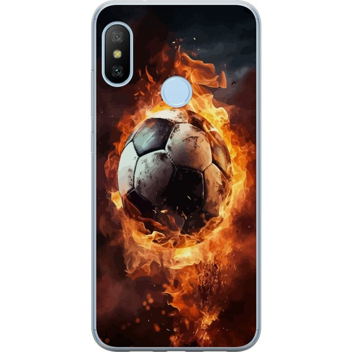 Mobiele hoes voor Xiaomi Mi A2 Lite met Voetbal ontwerp in de groep SMARTPHONE & TABLETS / Mobielbescherming / Xiaomi bij TP E-commerce Nordic AB (A64433)