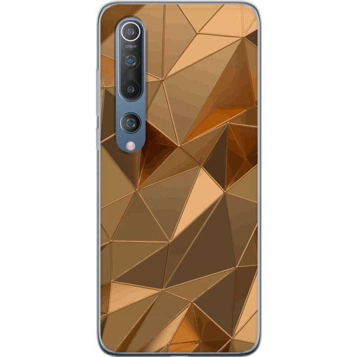 Mobiele hoes voor Xiaomi Mi 10 5G met 3D Goud ontwerp in de groep SMARTPHONE & TABLETS / Mobielbescherming / Xiaomi bij TP E-commerce Nordic AB (A64490)