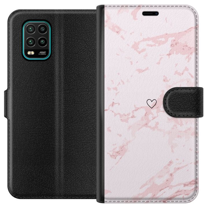 Portemonnee-hoesje voor Xiaomi Mi 10 Lite 5G met Roze Hart ontwerp in de groep SMARTPHONE & TABLETS / Mobielbescherming / Xiaomi bij TP E-commerce Nordic AB (A64516)