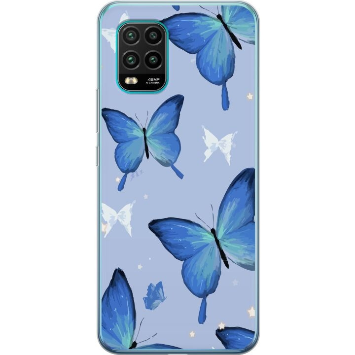 Mobiele hoes voor Xiaomi Mi 10 Lite 5G met Blauwe vlinders ontwerp in de groep SMARTPHONE & TABLETS / Mobielbescherming / Xiaomi bij TP E-commerce Nordic AB (A64536)