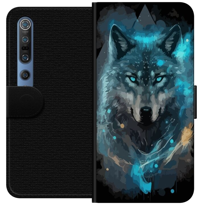 Portemonnee-hoesje voor Xiaomi Mi 10 Pro 5G met Wolf ontwerp in de groep SMARTPHONE & TABLETS / Mobielbescherming / Xiaomi bij TP E-commerce Nordic AB (A64552)