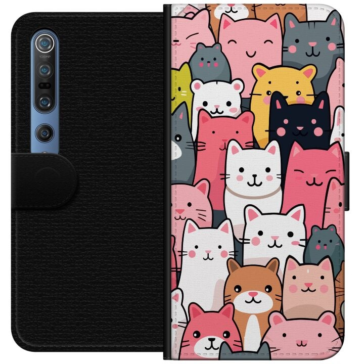 Portemonnee-hoesje voor Xiaomi Mi 10 Pro 5G met Kattenpatroon ontwerp in de groep SMARTPHONE & TABLETS / Mobielbescherming / Xiaomi bij TP E-commerce Nordic AB (A64555)