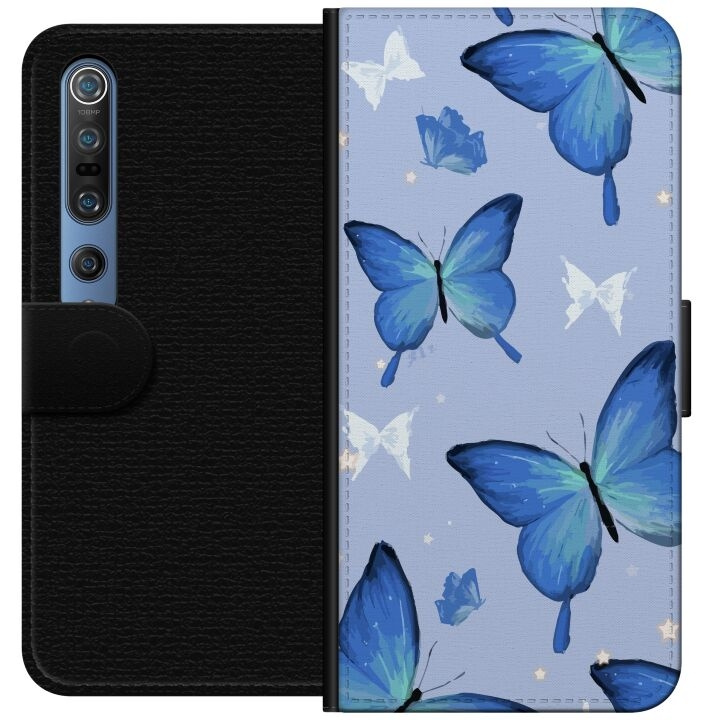 Portemonnee-hoesje voor Xiaomi Mi 10 Pro 5G met Blauwe vlinders ontwerp in de groep SMARTPHONE & TABLETS / Mobielbescherming / Xiaomi bij TP E-commerce Nordic AB (A64563)