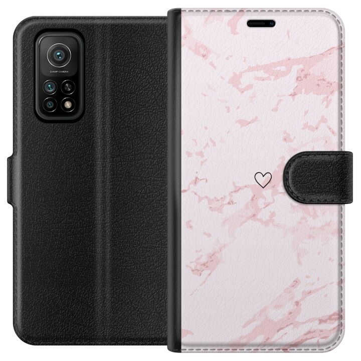 Portemonnee-hoesje voor Xiaomi Mi 10T 5G met Roze Hart ontwerp in de groep SMARTPHONE & TABLETS / Mobielbescherming / Xiaomi bij TP E-commerce Nordic AB (A64624)