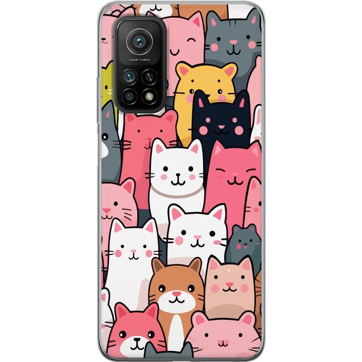 Mobiele hoes voor Xiaomi Mi 10T 5G met Kattenpatroon ontwerp in de groep SMARTPHONE & TABLETS / Mobielbescherming / Xiaomi bij TP E-commerce Nordic AB (A64636)