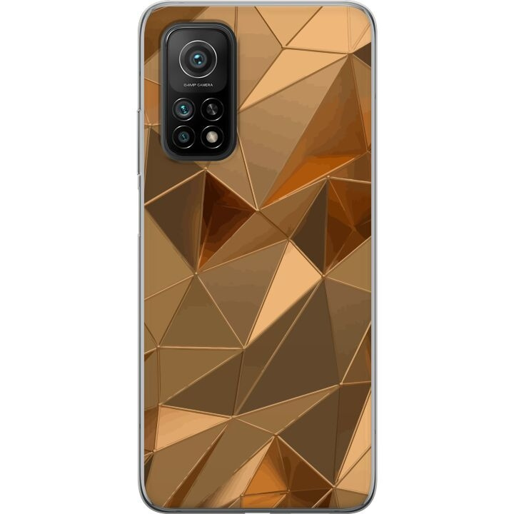 Mobiele hoes voor Xiaomi Mi 10T 5G met 3D Goud ontwerp in de groep SMARTPHONE & TABLETS / Mobielbescherming / Xiaomi bij TP E-commerce Nordic AB (A64652)