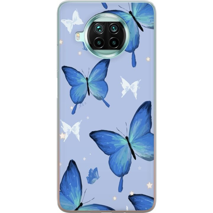 Mobiele hoes voor Xiaomi Mi 10T Lite 5G met Blauwe vlinders ontwerp in de groep SMARTPHONE & TABLETS / Mobielbescherming / Xiaomi bij TP E-commerce Nordic AB (A64671)