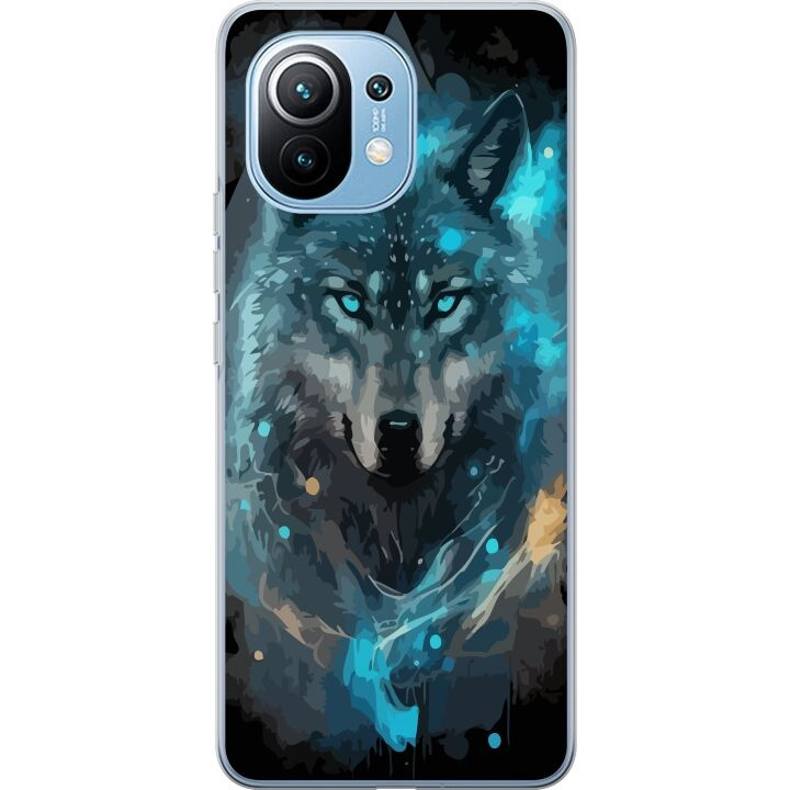 Mobiele hoes voor Xiaomi Mi 11 met Wolf ontwerp in de groep SMARTPHONE & TABLETS / Mobielbescherming / Xiaomi bij TP E-commerce Nordic AB (A64768)