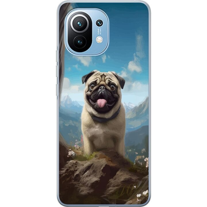 Mobiele hoes voor Xiaomi Mi 11 met Blije Hond ontwerp in de groep SMARTPHONE & TABLETS / Mobielbescherming / Xiaomi bij TP E-commerce Nordic AB (A64781)