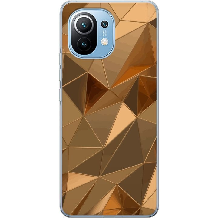 Mobiele hoes voor Xiaomi Mi 11 met 3D Goud ontwerp in de groep SMARTPHONE & TABLETS / Mobielbescherming / Xiaomi bij TP E-commerce Nordic AB (A64787)