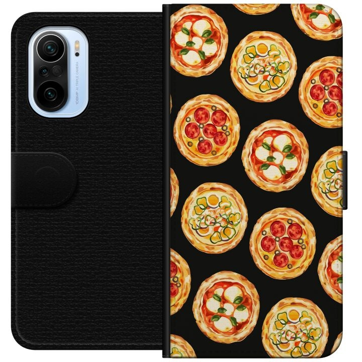 Portemonnee-hoesje voor Xiaomi Mi 11i met Pizza ontwerp in de groep SMARTPHONE & TABLETS / Mobielbescherming / Xiaomi bij TP E-commerce Nordic AB (A64803)